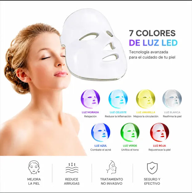 Rejuvenece Tu Rostro Desde Casa con Tecnología LED de 7 Colores
