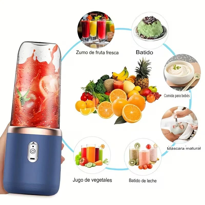 Licuadora Portátil 400ml - Poderosa, Compacta y Recargable